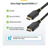 hdmi 2.1 5m - StarTech.com HDMI 2.1 5m Ultra High Speed Kabelis 8K 60Hz Juodas (Black) - 5 nuotrauka