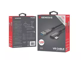 gen - Genesis NVC-2221 USB-C į USB-A 3.2 5m Juodas (Black) - 2 nuotrauka