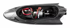 rc modeliai - Amewi Stingray Speedboot 335mm RTR Anglies (Carbon) - 2 nuotrauka