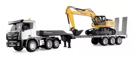 rc modeliai - Amewi 2-in-1 Tieflader/Bagger-Set G836E/G041E 1:24 RTR - 5 nuotrauka