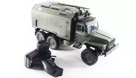 rc modeliai - Amewi RC visureigis Ural B36 Žalias (Green) 1:16 - 8 nuotrauka