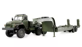 rc modeliai - Amewi Ural B36 karinis sunkvežimis 6WD su platforma 1:16 RTR žalias (Green) - 6 nuotrauka