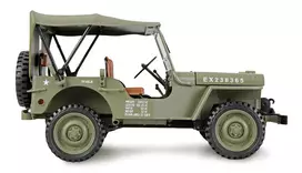 rc modeliai - Amewi Jeep Willys MB Scale Crawler 4WD 1:14 RTR Žalias (Green) - 2 nuotrauka
