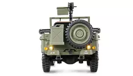 rc modeliai - Amewi Jeep Willys MB Scale Crawler 4WD 1:14 RTR Žalias (Green) - 4 nuotrauka