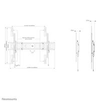 sieninis tv stovas - NEOMOUNTS SELECT SCREEN WALL MOUNT (FIXED, VESA 1500X900) - 13 nuotrauka
