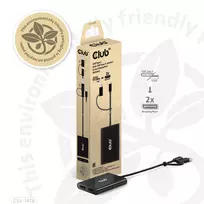 usb a i c adapteris - Club 3D Club3D adapteris USB-C (USB A adapteris) > 2x DP 4K@60Hz St/Bu mažmeninė prekyba - 2 nuotrauka
