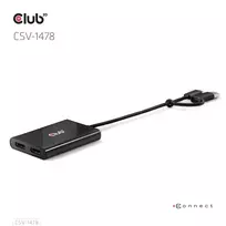 usb a i c adapteris - Club 3D Club3D adapteris USB-C (USB A adapteris) > 2x DP 4K@60Hz St/Bu mažmeninė prekyba - 4 nuotrauka