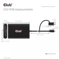 usb a i c adapteris - Club 3D Club3D adapteris USB-C (USB A adapteris) > 2x DP 4K@60Hz St/Bu mažmeninė prekyba - 5 nuotrauka
