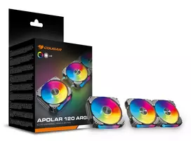 fan argb cougar - Cougar Apolar 120 ARGB Elite 3 vnt. Black - 2 nuotrauka