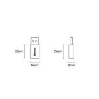 usb a i c adapteris - Baseus Ingenuity USB-A - USB-C - 7 nuotrauka