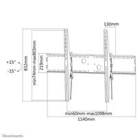 laikiklis 200x200 - TV SET ACC WALL MOUNT JUODAS/60-100" LFD-W2000 NEWSTAR - 2 nuotrauka