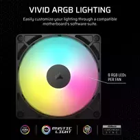 kompiuteriu ventiliatoriai argb - Corsair RS140 ARGB 140 mm Juodas (Black) 2 vnt. - 6 nuotrauka