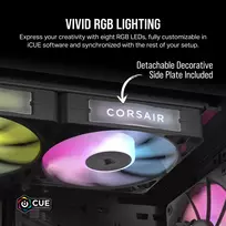rgb ventiliatoriai - Corsair iCUE LINK RX140 RGB 140 mm Juodas (Black) - 4 nuotrauka