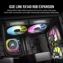 rgb ventiliatoriai - Corsair iCUE LINK RX140 RGB 140 mm Juodas (Black) - 6 nuotrauka