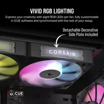 rgb ventiliatoriai - Corsair iCUE LINK RX140 RGB 140mm Black 2 Pack - 3 nuotrauka