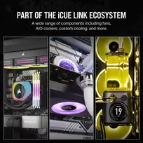 white 140mm fan - Corsair iCUE LINK RX140 RGB 140 mm White - 6 nuotrauka