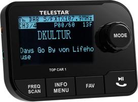 car bluetooth radio - Telestar TOP CAR 1 DAB+ Bluetooth FM siųstuvas, microSD, Juodas (Black) - 2 nuotrauka