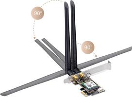 bluetooth plokstas - Cudy WE3000 Wi-Fi 6 AX5400 PCI-E + BT 5.2 - 4 nuotrauka