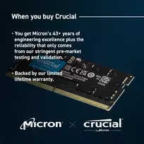 ram ddr5 so dimm - Crucial DDR5 SODIMM 8GB/5600 CL46 (16Gbit) - 2 nuotrauka