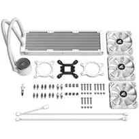 360mm aio - Sharkoon S90 RGB White 360 mm AIO skysčio aušinimo sistema - 3 nuotrauka