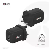 pakrovejai 65w - MOBILE CHARGER WALL 3PORT/GAN 65W CAC-1913EU CLUB3D - 8 nuotrauka