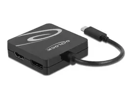 av hdmi adapteris - Delock USB Adapteris, USB-C Stecker > VGA + HDMI + DVI + DisplayPort Buchse (juodas, 10cm) - 3 nuotrauka