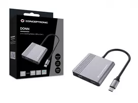 usb 2.4 a - CONCEPTRONIC Adapteris USB-C->2xHDMI,USB - 7 nuotrauka