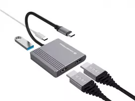 usb 2.4 a - CONCEPTRONIC Adapteris USB-C->2xHDMI,USB - 8 nuotrauka