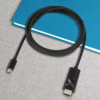 usb c laidas 4k - Techly USB-C į HDMI M 2.0 4K Adapteris, Juodas (Black) 5m - 2 nuotrauka