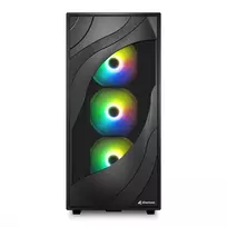 rgb korpuso - Kompiuterio korpusas Sharkoon Rebel C80G, juoda - 8 nuotrauka