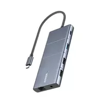 usb c laidas 4k - Anker 565 USB-C Hub (11-in-1) A83880A1 Pilkas (Gray) - 2 nuotrauka