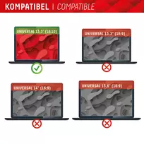 16 ekrano plevele - Universal Privacy Safe Glass 13,3", 16:10 By Displex - 4 nuotrauka
