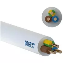 kabelis 3x1 5 - NKT YDY 3x1.5mm2 450/750V 100m Žalias/Geltonas (Green/Yellow) - 2 nuotrauka
