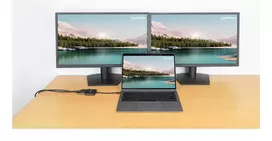 usb c laidas 4k - Manhattan USB-C į Dual HDMI Adapteris 4K 60Hz Juodas (Black) - 8 nuotrauka