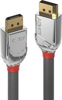 displayport kabelis 1.2 - Lindy Cromo Line DisplayPort 1.4 Cable 5m Grey - 2 nuotrauka