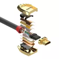 hdmi 1m laidas - Lindy HDMI High Speed Kabelis Gold Line 1m - 2 nuotrauka