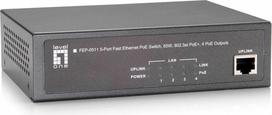 tinklo sakotuvas 10 - LevelOne 5-Port 10/100 PoE Switch FEP-0511 - 3 nuotrauka