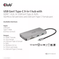rj45 usb type c - CLUB 3D CSV-1594 - 2 nuotrauka