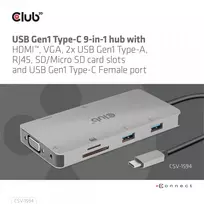rj45 usb type c - CLUB 3D CSV-1594 - 3 nuotrauka