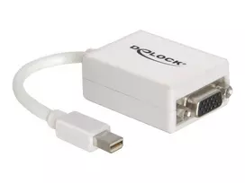 adapteriai vga - Delock Adapter Displayport mini to VGA White 0.18m - 2 nuotrauka