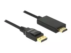 adapteris hdmi to displayport - Delock DisplayPort 1.2 Male to HDMI-A Male Passive 3m Black - 4 nuotrauka