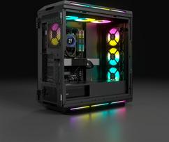 rgb korpuso - Corsair iCUE 5000T RGB Black (Juodas) - 4 nuotrauka