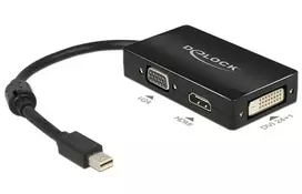 adapteris hdmi to displayport - Delock Mini DisplayPort 1.1 Male to VGA / HDMI / DVI female - 2 nuotrauka