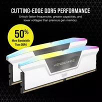 vengeance corsair ram - Corsair Vengeance RGB, DDR5, 64 GB, 5200 MHz, Balta (White) - 3 nuotrauka