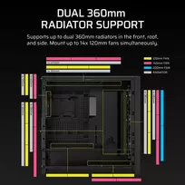 midi - Corsair FRAME 5000D RS Midi Tower Juodas (Black) - 4 nuotrauka