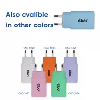 usb c 30w pakrovejas - MOBILE CHARGER WALL USB-C/2PACK 30W BLUE CAC-3022 CLUB3D - 4 nuotrauka