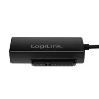 sata 3 kabelis - LogiLink AU0050 USB 3.0 to SATA adapter with OTB Juodas (Black) - 2 nuotrauka