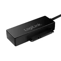 sata 3 kabelis - LogiLink AU0050 USB 3.0 to SATA adapter with OTB Juodas (Black) - 4 nuotrauka