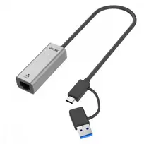 usb ethernet rj45 - UNITEK ADAPTERIS USB-A/USB-C – RJ-45 2,5GBIT, U1313C - 4 nuotrauka