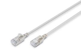 digitus cat 6a - DIGITUS CAT 6A F/FTP Patch Cable, 7 m, pilka (Grey) - 1 nuotrauka